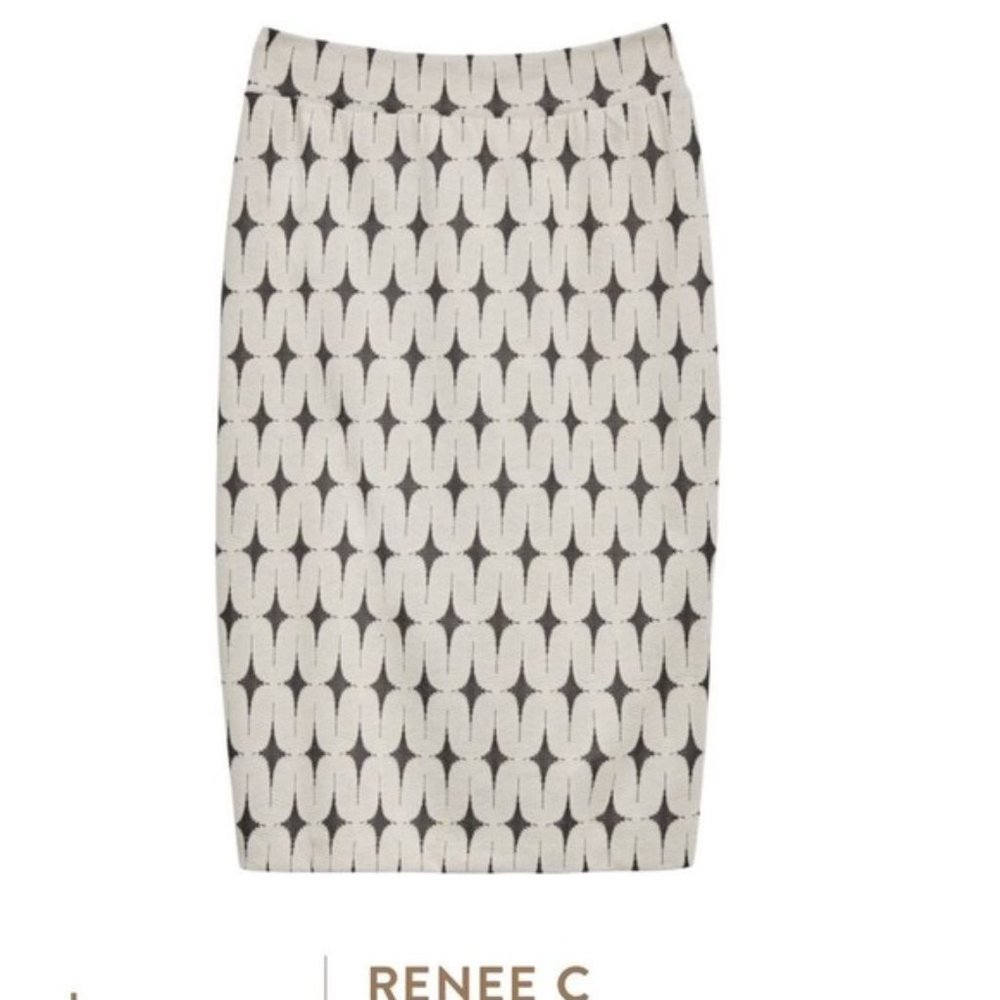 Renee C Leena Printed Pencil Skirt NWT